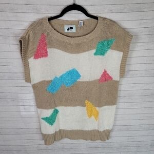 JP KNITS VINTAGE SLEEVELESS SWEATER TOP, SZ LARGE/EXTRA LARGE